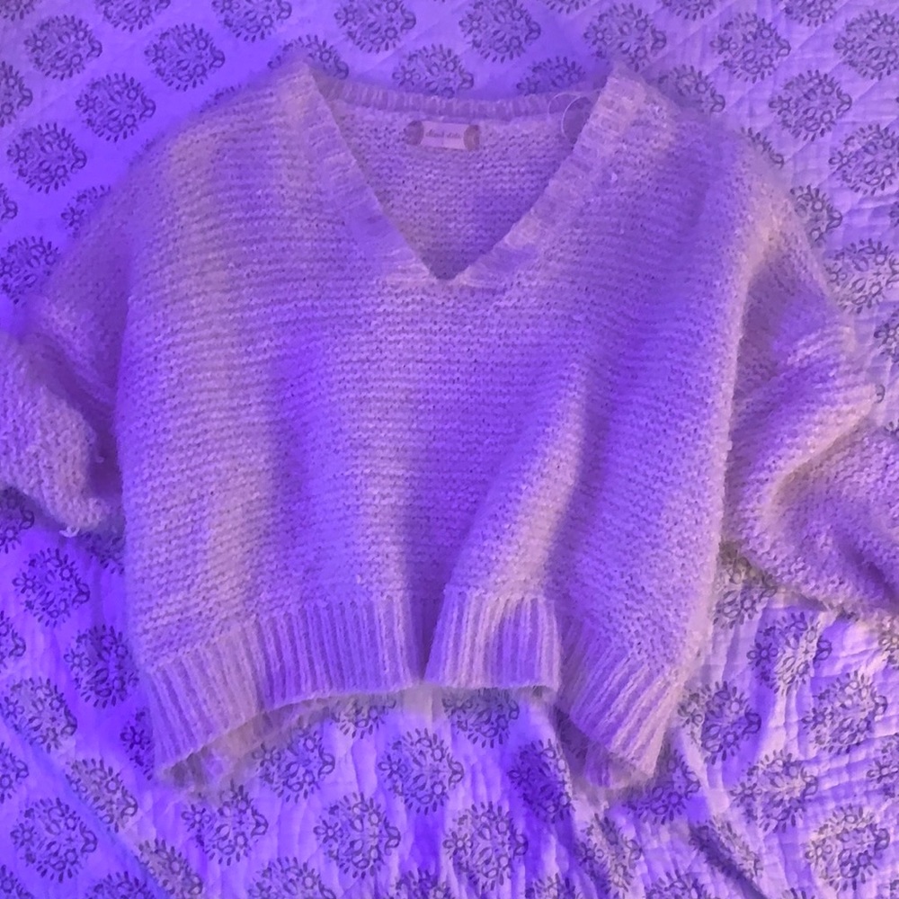 Cream fuzzy sweater